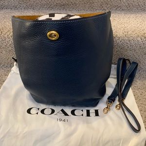 Coach 1941 turnlock duffle in dark denim